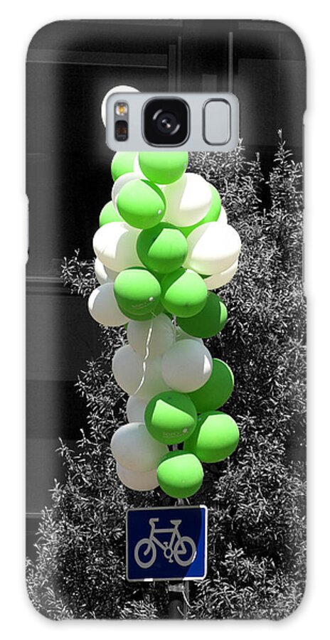 Balloons Galaxy Case featuring the photograph Party - On yer bike by Hazy Apple