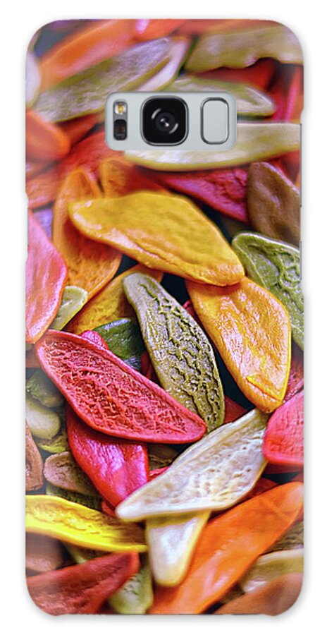 Pasta Galaxy Case featuring the photograph Pasta Shapes Coloured Leaves of Autumn by Jeff Townsend