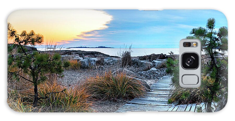 Preston Galaxy Case featuring the photograph Path to the beach Preston Beach Marblehead Massachusetts Sunrise by Toby McGuire
