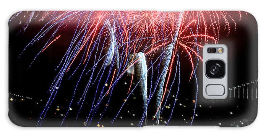 Fireworks Galaxy Case featuring the photograph Patriotic Fireworks S F Bay by Brian Tada