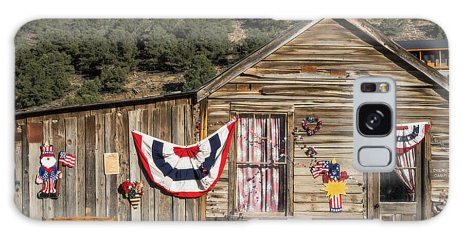 Nevada Galaxy Case featuring the photograph Patriotic Shack Belmont Nevada by Lawrence S Richardson Jr