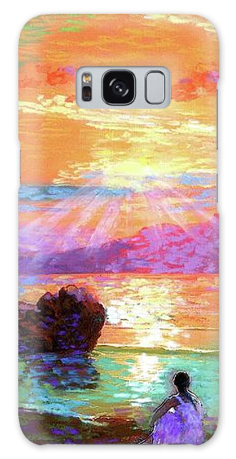 Meditation Galaxy Case featuring the painting Peace be Still Meditation by Jane Small