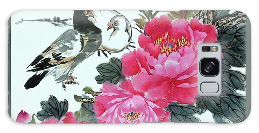 Red Peonies Galaxy Case featuring the photograph Peace Flowers by Yufeng Wang