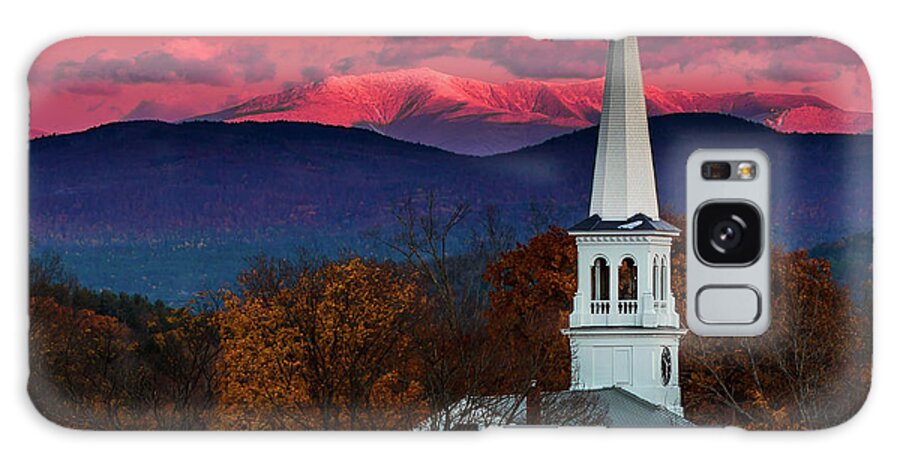 Vermont Galaxy Case featuring the photograph Peacham and White Mtn Sunset by Tim Kirchoff