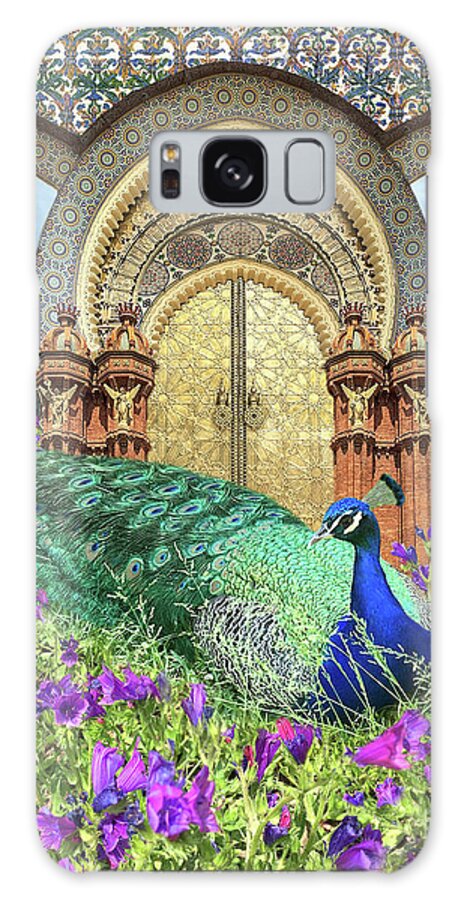 Peacock Galaxy Case featuring the digital art Peacock Gate by Lucy Arnold