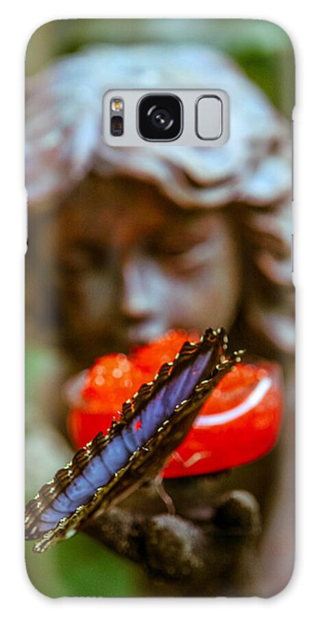 Butterfly Galaxy Case featuring the photograph Peak-a-Blue by Artsy Gypsy