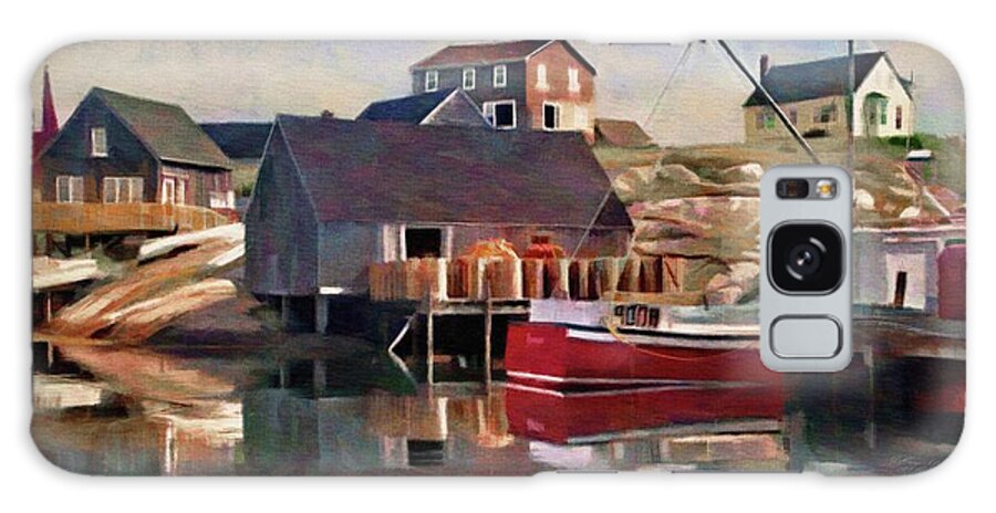 Peggys Galaxy S8 Case featuring the painting Peggy's Cove by Jeffrey Kolker