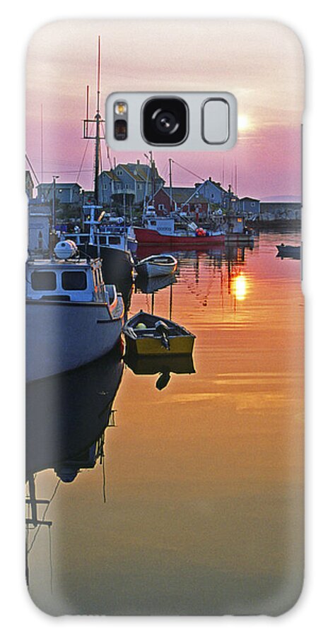 Canada Galaxy Case featuring the photograph Peggy's Cove sunset, Nova Scotia, Canada by Gary Corbett