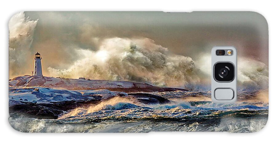 Peggy's Cove Galaxy Case featuring the photograph Peggy's Cove Winter Storm - Nova Scotia by Russ Harris