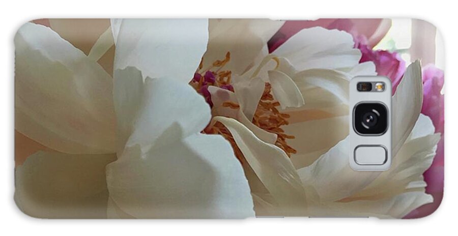 Light Color Composition Peony Galaxy Case featuring the photograph Peony Series 1-7 by J Doyne Miller