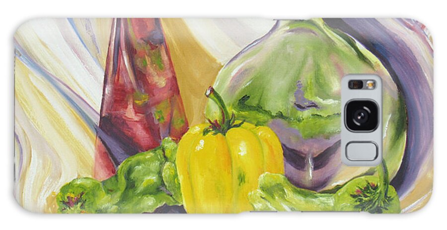 Peppers Galaxy S8 Case featuring the painting Peppers and Passion by Lisa Boyd
