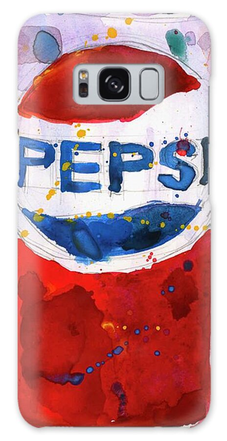 Soda Galaxy Case featuring the painting Pepsi Vintage Can by Dorrie Rifkin