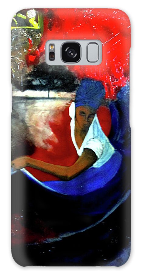 African Art For Sale Galaxy S8 Case featuring the painting Performance by Carlos Paredes Grogan