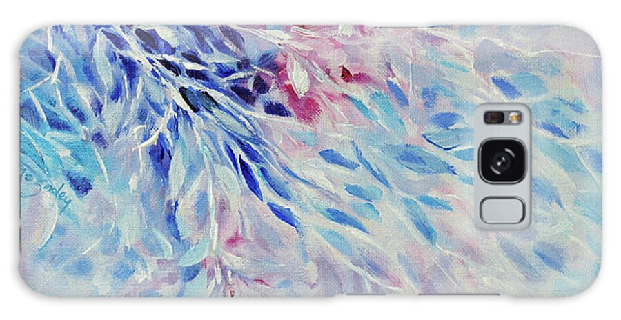 Floral Galaxy Case featuring the painting Petals and Ice by Jo Smoley