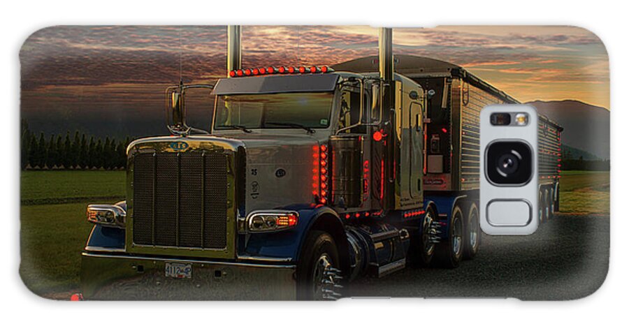Big Rigs Galaxy Case featuring the photograph Peterbilt at Dusk by Randy Harris