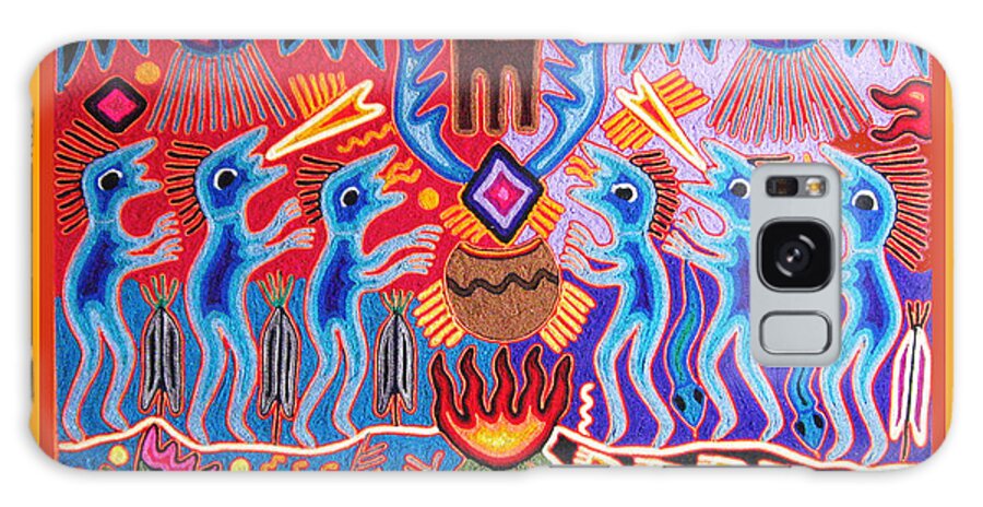 Peyote Galaxy Case featuring the digital art Peyote Shaman Hunting Ritual by Vagabond Folk Art - Virginia Vivier