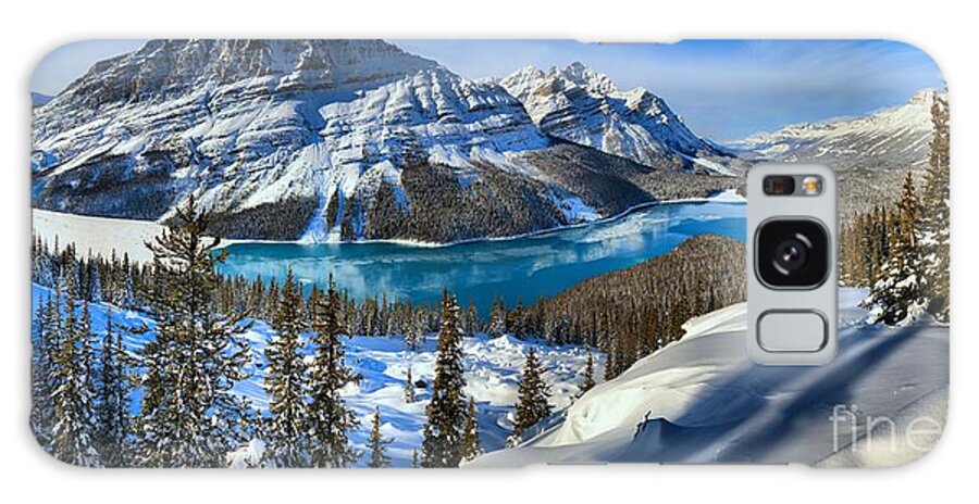 Peyto Galaxy S8 Case featuring the photograph Peyto Lake Winter Panorama by Adam Jewell