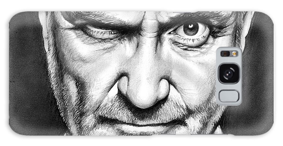 Phil Collins Galaxy Case featuring the drawing Phil Collins by Greg Joens