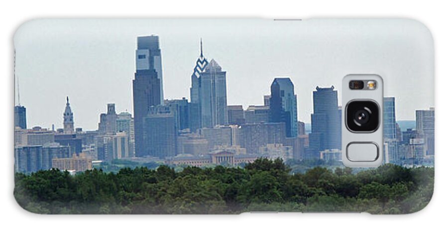 Philadelphia Galaxy Case featuring the photograph Philadelphia Green Skyline by Ian MacDonald
