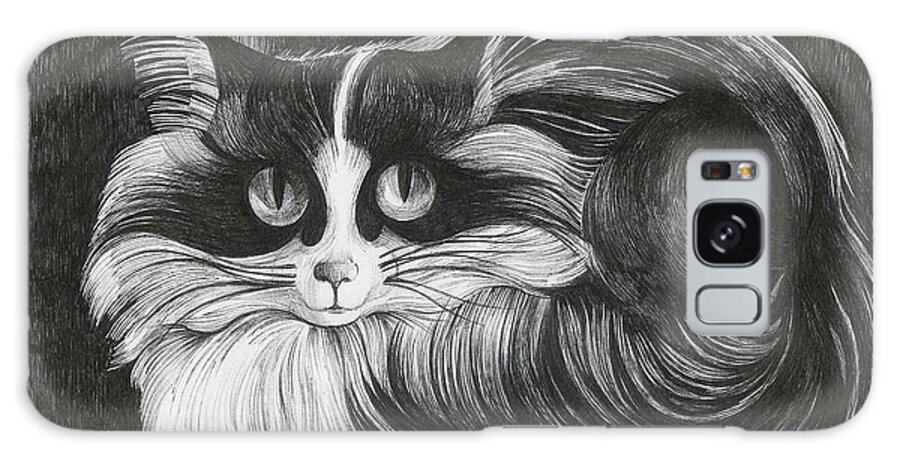 Pen And Ink Galaxy Case featuring the drawing Philip by Anna Duyunova