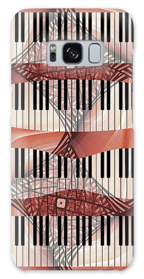 Piano Galaxy Case featuring the digital art Piano - Keyboard - Musical Instruments by Anastasiya Malakhova