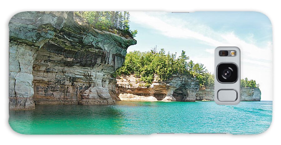 Landscape Galaxy Case featuring the photograph Pictured Rocks by Michael Peychich