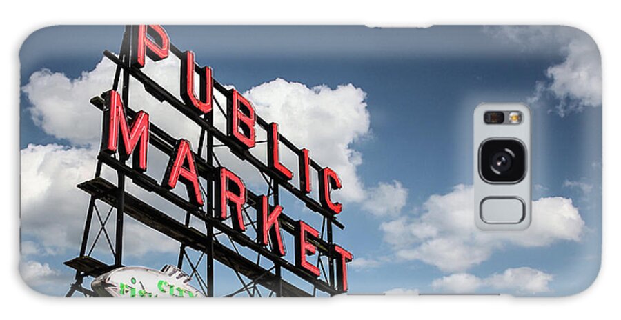 Elliott Bay Galaxy Case featuring the photograph Pike Place Market by Ed Clark