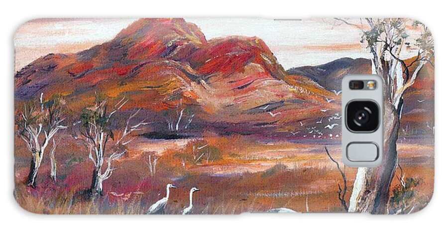 Pilbara Galaxy Case featuring the painting Pilbara, outback, Western Australia, by Ryn Shell
