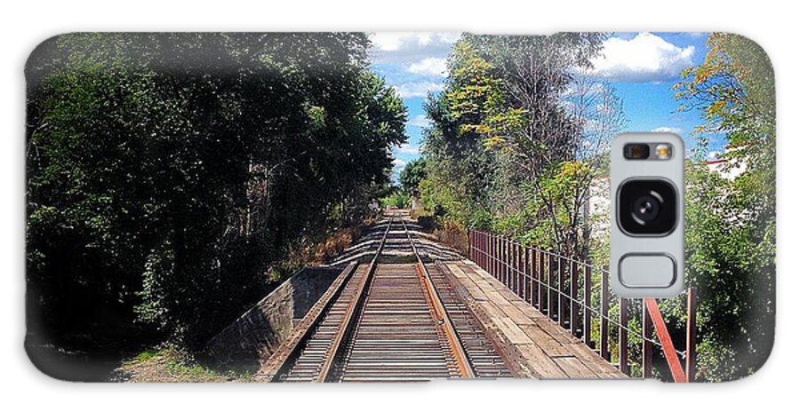 Alma Galaxy S8 Case featuring the photograph Pine River Railroad Bridge by Chris Brown