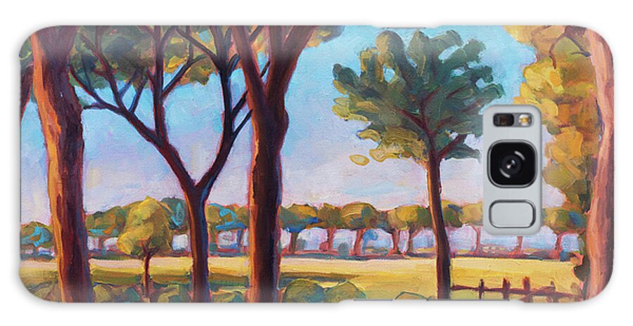 Pine Galaxy Case featuring the painting Pinewood in color by Marco Busoni