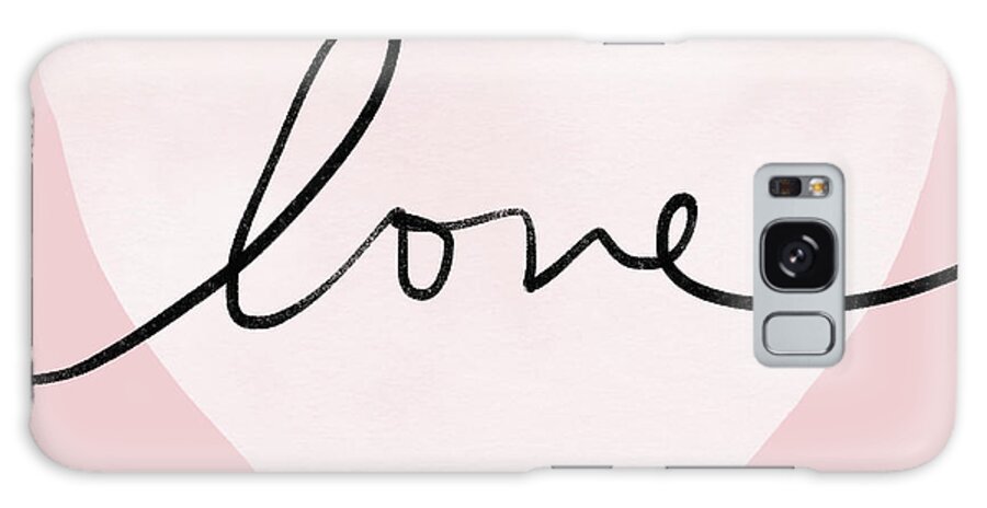 Love Galaxy Case featuring the digital art Pink Heart Love- Art by Linda Woods by Linda Woods