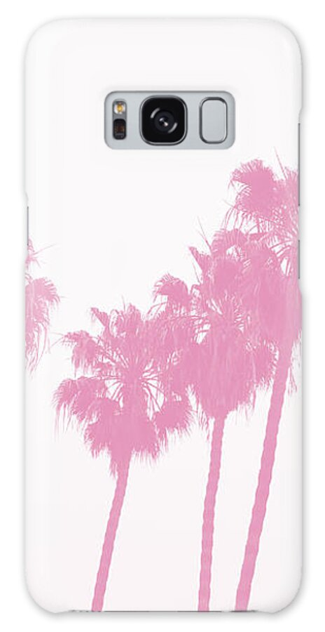 Palm Trees Galaxy Case featuring the photograph Pink Palm Trees- Art by Linda Woods by Linda Woods