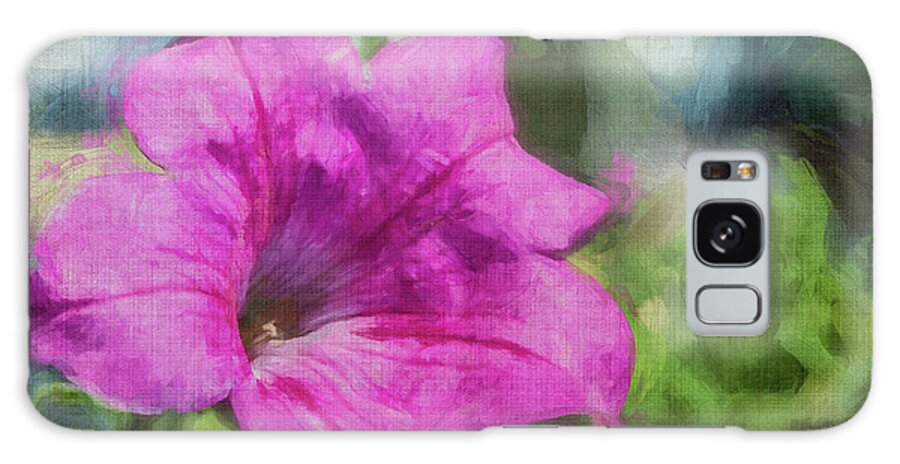 Pink Galaxy Case featuring the photograph Pink Petunia by Cathy Kovarik