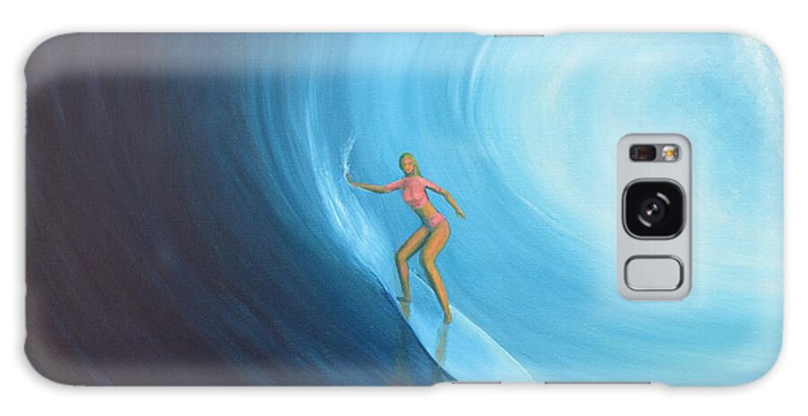 Surf Galaxy Case featuring the painting Pink Surf by Torrence Ramsundar