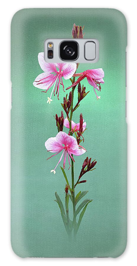 Flower Galaxy Case featuring the digital art Pink Wand Flower by M Spadecaller