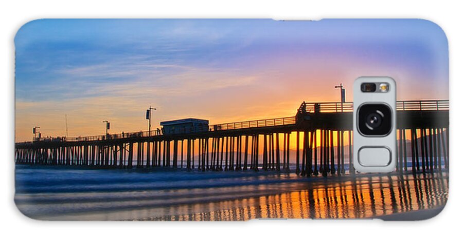 Nature Galaxy Case featuring the photograph Pismo Beach and Pier Sunset by Zayne Diamond