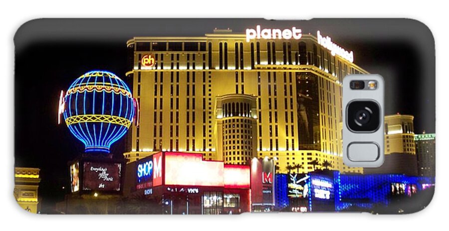 Vegas Galaxy S8 Case featuring the photograph Planet Hollywood by Night by Anita Burgermeister