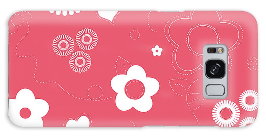 Abstract Galaxy Case featuring the digital art Playful Flower Background #2 by Serena King