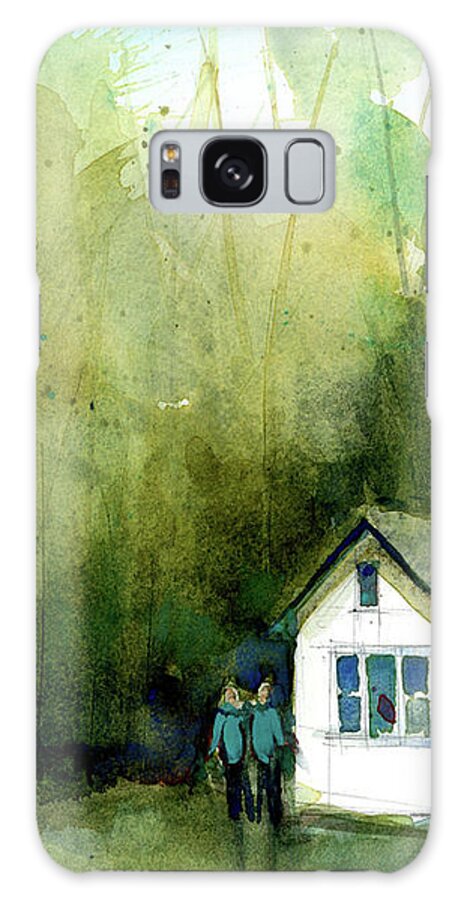 Poconos Galaxy Case featuring the painting Poconos - Spring Green by Dorrie Rifkin