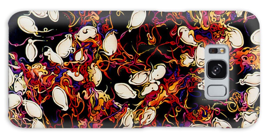 Seeds Galaxy Case featuring the painting Pod Party by Amy Ferrari