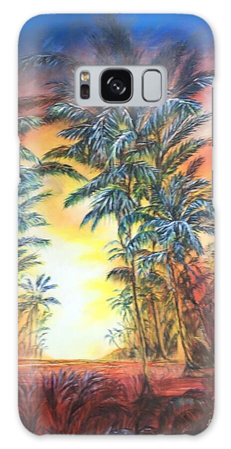 Leilani Galaxy Case featuring the painting The Aina of Leilani by Michael Silbaugh