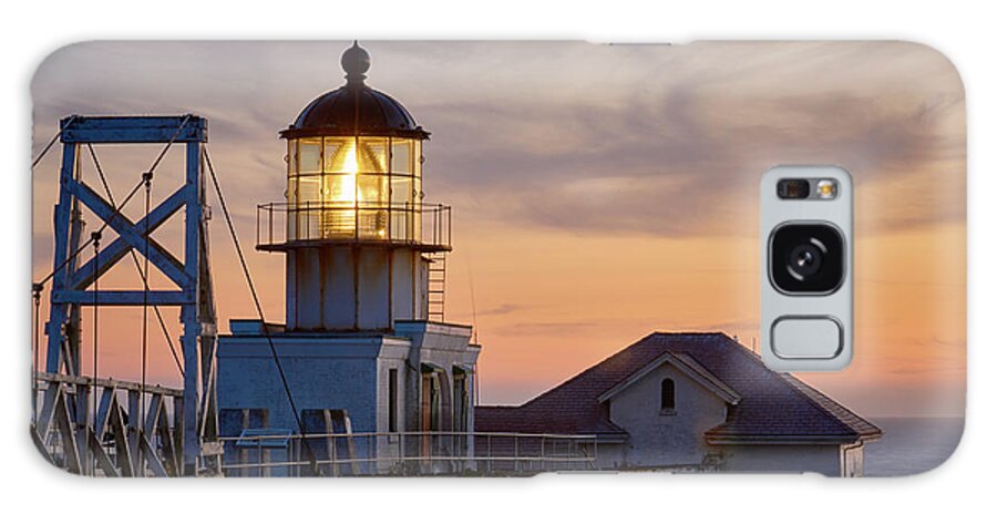 Architecture Galaxy Case featuring the photograph Point Bonita Light House at Sunset by Dean Birinyi