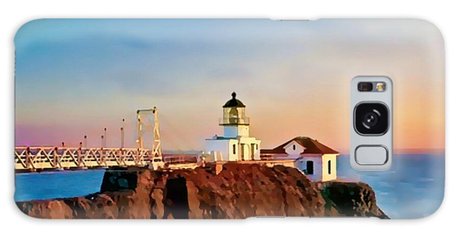California Galaxy Case featuring the painting Point Bonita Lighthouse by Douglas MooreZart