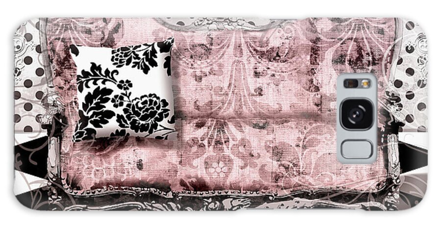 Damask Couch Galaxy Case featuring the painting Poitrine Rose by Mindy Sommers