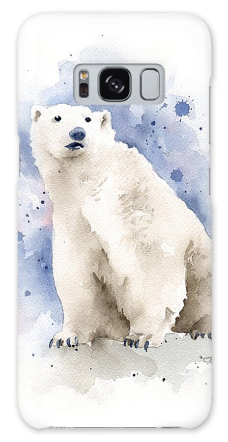 Polar Bear Galaxy Case featuring the painting Polar Bear by David Rogers