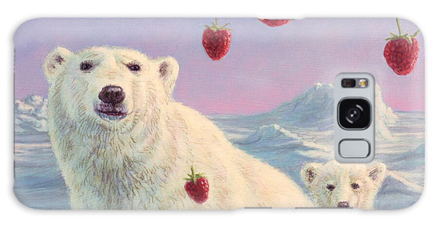 Polar Bears Galaxy Case featuring the painting Polar Berries by James W Johnson