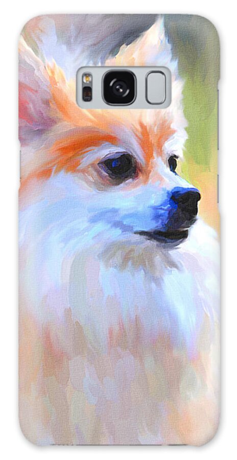 Jai Johnson Galaxy S8 Case featuring the painting Pomeranian Portrait by Jai Johnson