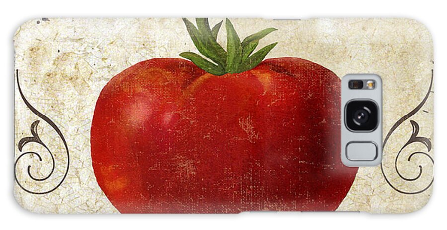 Tomato Galaxy Case featuring the painting Pomodoro Tomato Italian Kitchen by Mindy Sommers