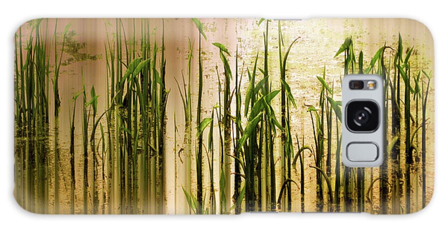 Grass Galaxy Case featuring the photograph Pond Grass Abstract  by Jessica Jenney