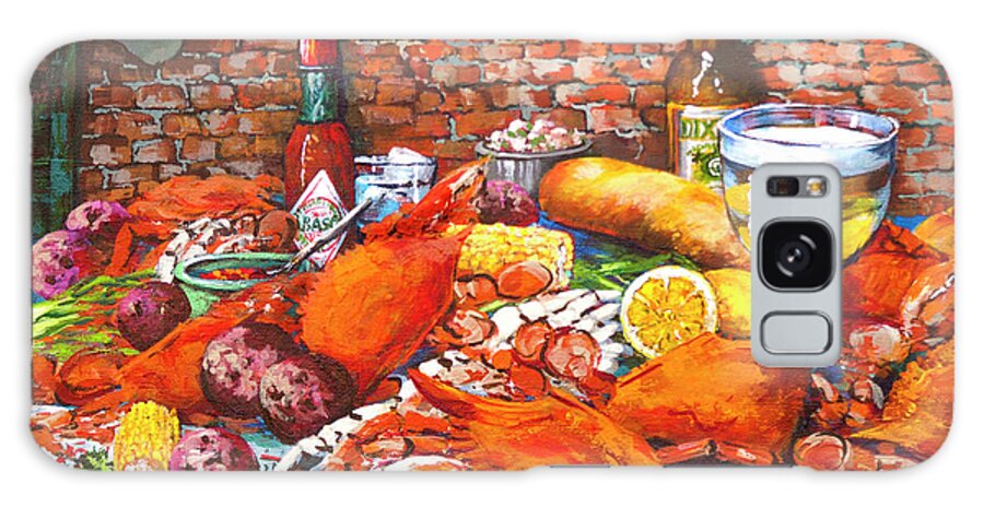 New Orleans Food Galaxy Case featuring the painting Pontchartrain Crabs by Dianne Parks